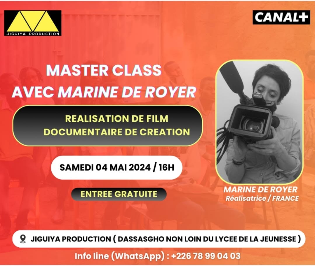 Une master class avec la réalisatrice @Marine De Royer sur la Réalisation de film documentaire de création. 